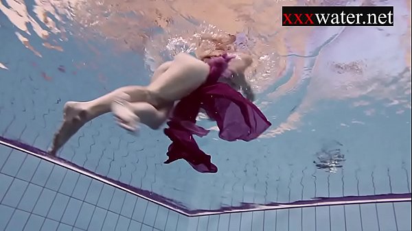 hot Russian redhead in the pool